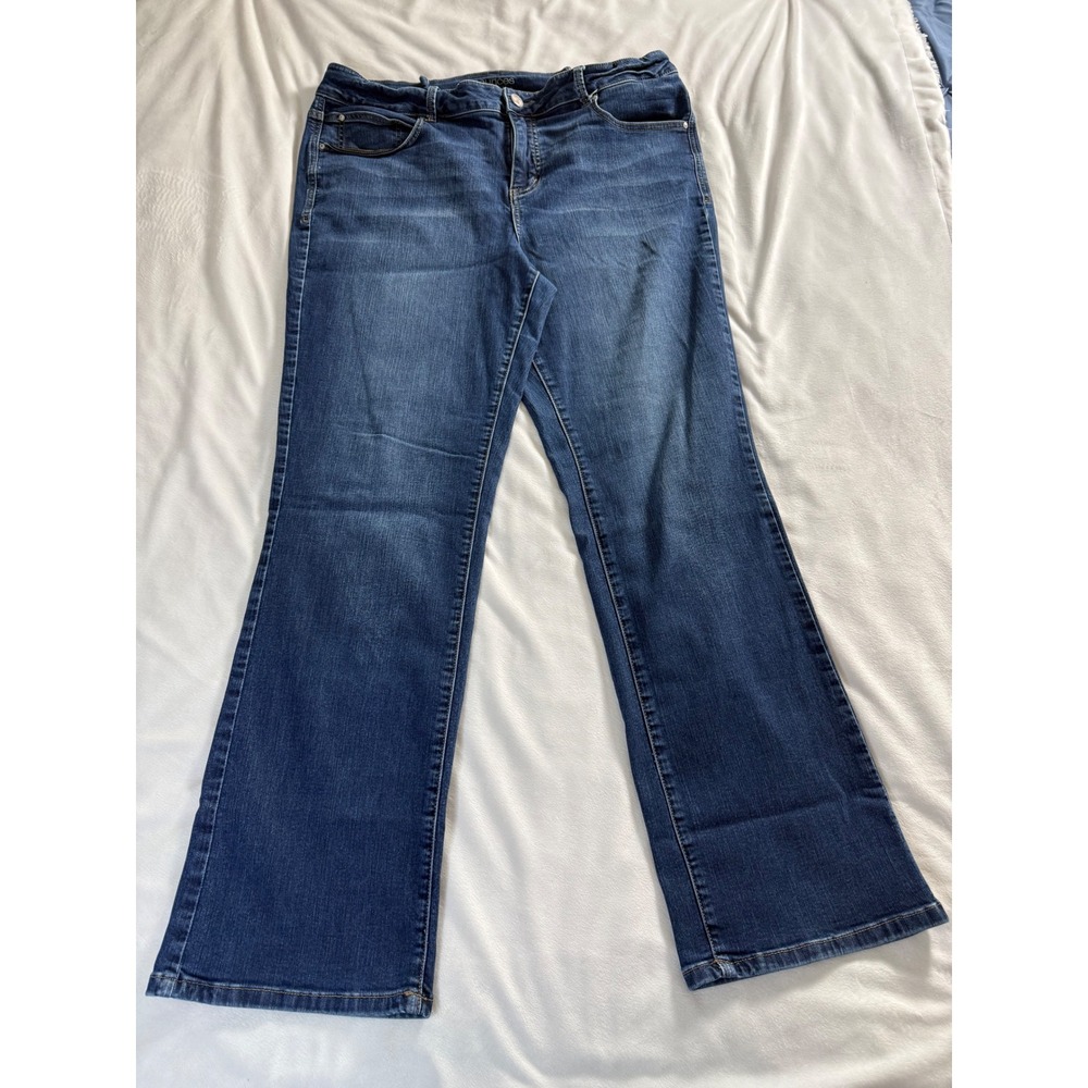 Maurices Everflex High Rise Bootcut Jeans Blue 20W Long Altered Waist